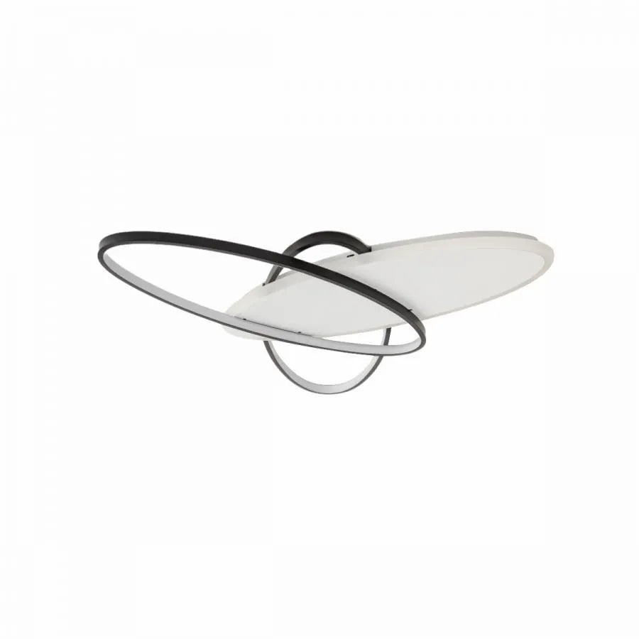 Lampadario LED con telecomando LIGURIA 77W, 3 Ovali, Luce Fredda/Calda/Neutra, Dimmerabile, Lampadari LED Bianco Nero con Telecomando Titolo predefinito Alessandro Design
