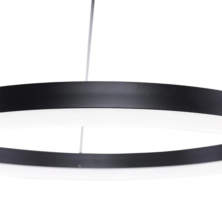 Lampadario LED a sospensione con telecomando ANINA 34W, 1 Cerchio, Luce Fredda/Calda/Neutra, Dimmerabile, Nero, Lampadari LED con Telecomando Titolo predefinito Alessandro Design