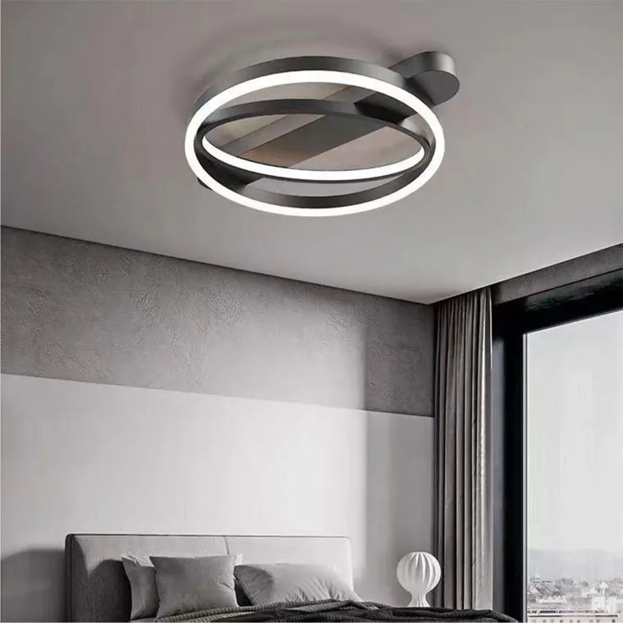 Lampadario a LED con telecomando CERELIS 90W, Luce Fredda/Calda/Neutra, Dimmerabile, Nero Lampadari a LED con telecomando Titolo predefinito Alessandro Design