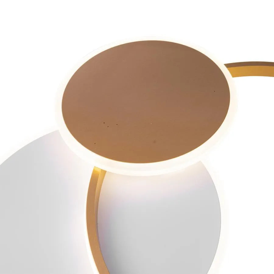 Lustra LED cu telecomanda KILLIAN 46W, 3 Cercuri, lumina Rece/Calda/Neutra 3000K/4000K/6000K, Dimabila, Auriu Alb Lustre LED cu Telecomanda Default Title Alessandro Design