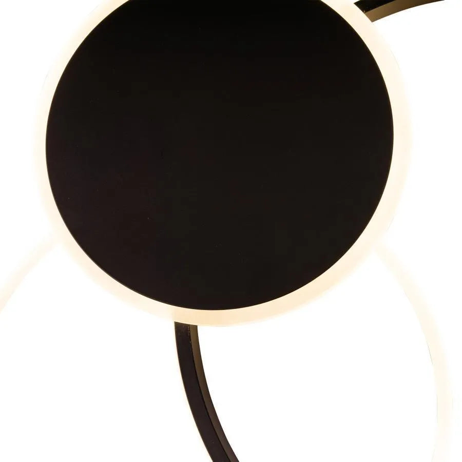 Lampadario LED con telecomando KILLIAN 46W, 3 Cerchi, Luce Fredda/Calda/Neutra, Dimmerabile, Nero Lampadari LED con Telecomando Titolo predefinito Alessandro Design