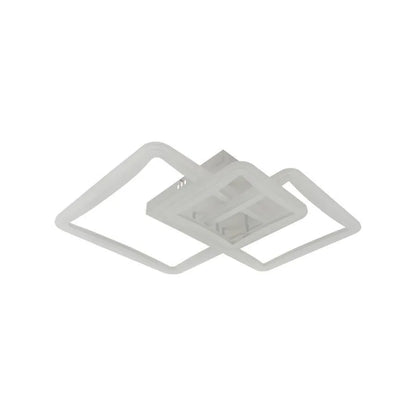 Lampadario LED con telecomando FARYDA 120W, 3 Quadrati, Luce Fredda/Calda/Neutra, Dimmerabile, Bianco