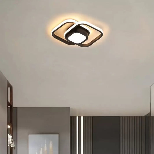 Lampadario LED DUOFORM, 21W, 3 quadrati, Luce Fredda/Calda/Neutra, Lampadari LED Neri Titolo predefinito Alessandro Design