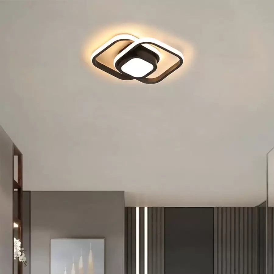 Lampadario LED DUOFORM, 21W, 3 quadrati, Luce Fredda/Calda/Neutra, Lampadari LED Neri Titolo predefinito Alessandro Design