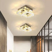 Lampadario LED in cristallo JEREMIAH 48W, 2 Quadrati, Luce Fredda/Calda/Neutra, Lampadari LED Cromo Lucido Titolo predefinito Alessandro Design