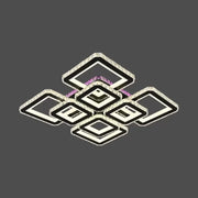 Lampadario LED con telecomando e cristallo BLAKELY RGB 163W, 8 Quadrati, Luce Fredda/Calda/Neutra, Dimmerabile, Lampadari LED Cristallo Nero Titolo predefinito Alessandro Design