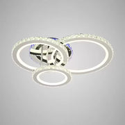 Lampadario LED con telecomando e cristallo NOVA ROTONDA RGB 73W, 3 Cerchi, Luce Fredda/Calda/Neutra, Dimmerabile, Lampadari LED e Cristalli Cromo Lucido Titolo predefinito Alessandro Design