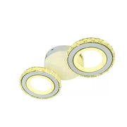 Lustra LED cu telecomanda si cristal NOVA ROTONDA 34W, 2 Cercuri, lumina Rece/Calda/Neutra, Alb Lustre LED Cristal Default Title Alessandro Design