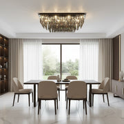 Lampadario di cristallo, Brady, 14xE14, rettangolare, Lampadari di cristallo grigio Titolo predefinito Alessandro Design