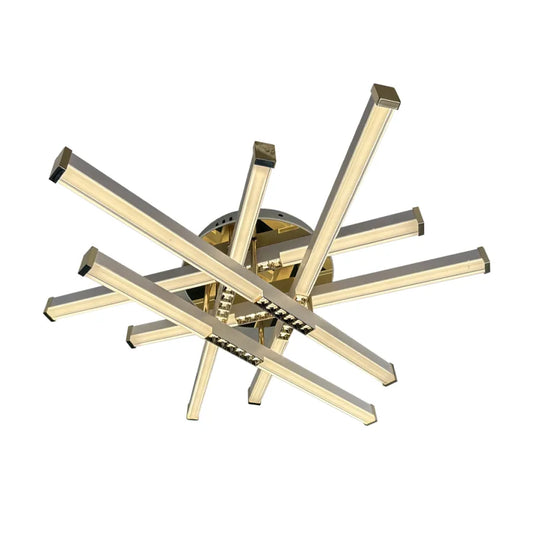 Lampadario LED con telecomando MAKOTO 144W, 6 Elementi, Lineare, Luce Fredda/Calda/Neutra, Dimmerabile, Bianco Oro Lampadari LED con Telecomando Titolo predefinito Alessandro Design