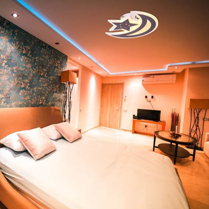 Lampadario LED ELLY 36W, Luna e Stella, Luce Fredda/Calda/Neutra, Lampadario LED Marrone Titolo predefinito Alessandro Design
