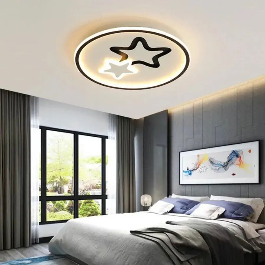 Lampadario a LED con telecomando EMELIANA 57W, Star, Luce Fredda/Calda/Neutra, Dimmerabile, Nero Lampadari a LED con telecomando Titolo predefinito Alessandro Design