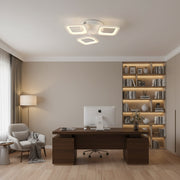 Lampadario LED ERIKA 20W, 3 Quadrati, Luce Neutra 4000k, Bianco, Lampadari LED Applicati in Metallo e Acrilico Titolo predefinito Alessandro Design