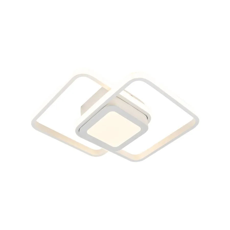 Lampadario LED DUOFORM 21W, 3 Quadrati, Luce Fredda/Calda/Neutra, Lampadari LED Applicati Bianchi Titolo predefinito Alessandro Design