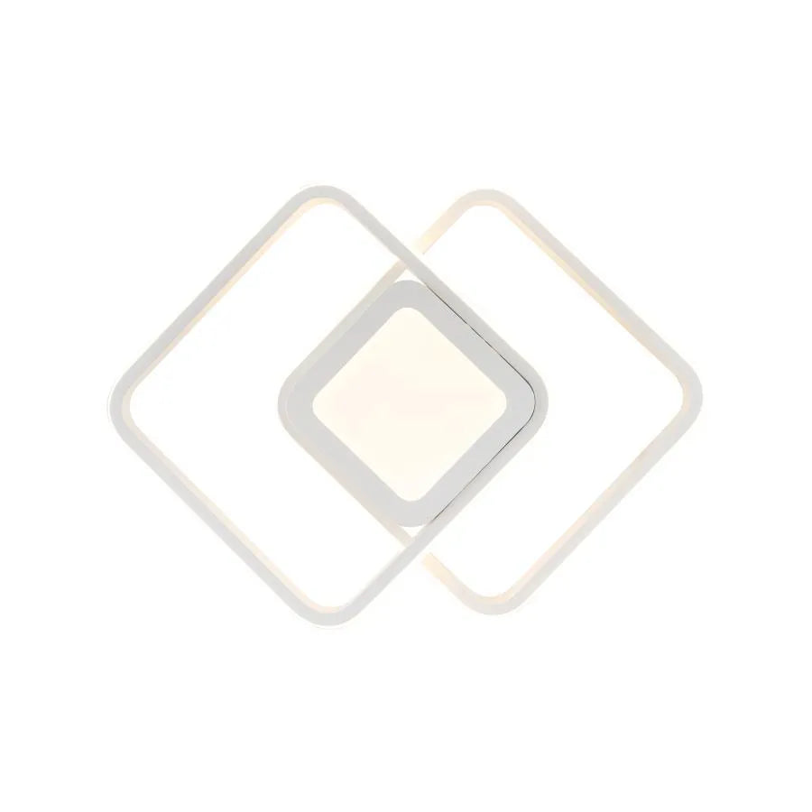 Lampadario LED DUOFORM 21W, 3 Quadrati, Luce Fredda/Calda/Neutra, Lampadari LED Applicati Bianchi Titolo predefinito Alessandro Design