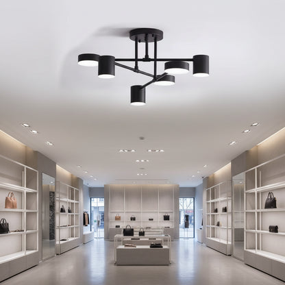 Lampadario LED GALIOS 26W, 6 Elementi, Luce Fredda/Calda/Neutra, Lampadari LED Applicati Nero Titolo predefinito Alessandro Design