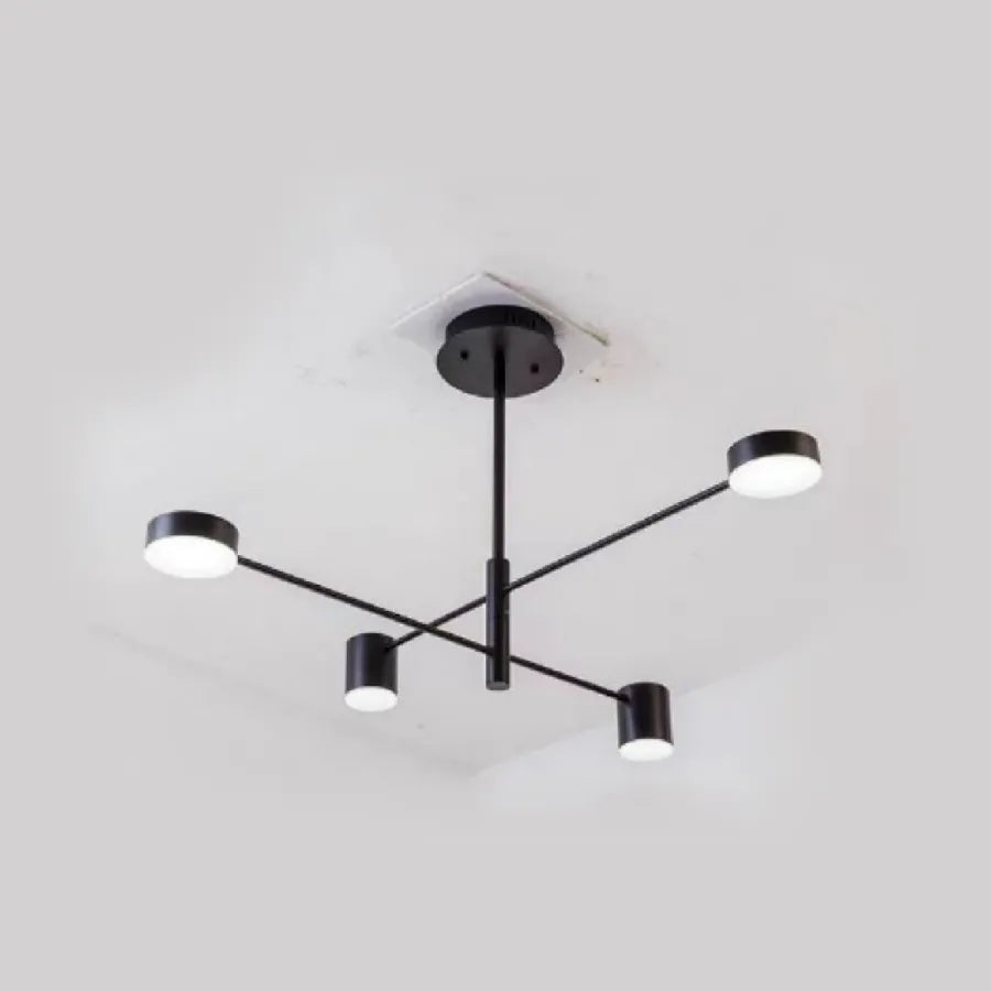 GALIOS Lampadario LED 48W, 4 Elementi, Luce Fredda/Calda/Neutra, Nero Lampadari Moderni Titolo predefinito Alessandro Design