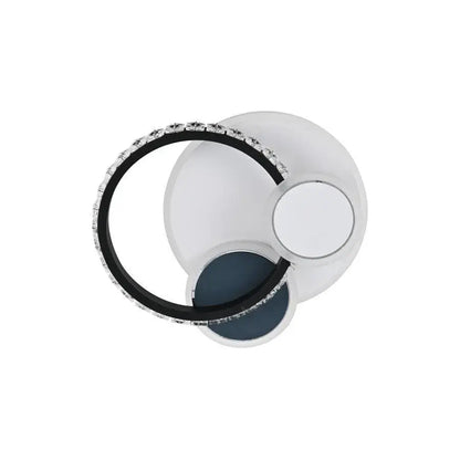 Lampadario LED in cristallo GELLA 48W, Rotondo, Luce Fredda/Calda/Neutra, Lampadario LED Bianco Nero Titolo predefinito Alessandro Design