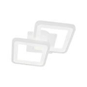 Plafoniera LED GIANI 26W, 2 Quadrati, luce Fredda/Calda/Neutra, Bianco