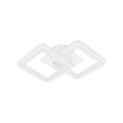 Plafoniera LED GIANI 26W, 2 Quadrati, luce Fredda/Calda/Neutra, Bianco