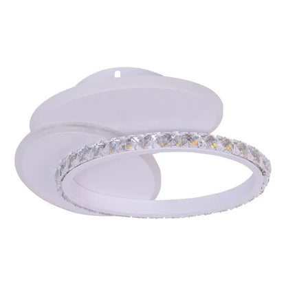 Plafoniera LED cu cristal HOLLANCE 24W, 3 Elemente, lumina Rece/Calda/Neutra, Alb
