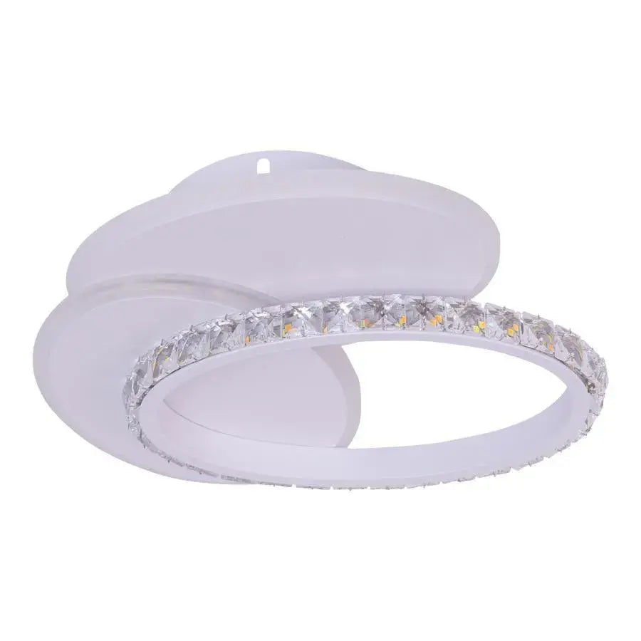 Plafoniera LED cu cristal HOLLANCE 24W, 3 Elemente, lumina Rece/Calda/Neutra, Alb