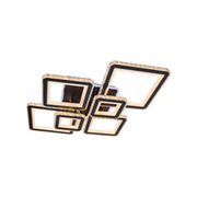 Lustra LED cu telecomanda si cristal QUADRIS RGB 177W, 6 Patrate, lumina Rece/Calda/Neutra 3000K/4000K/6000K, Dimabila, Negru, Metal si Cristal Lustre LED cu Telecomanda Default Title Alessandro Design