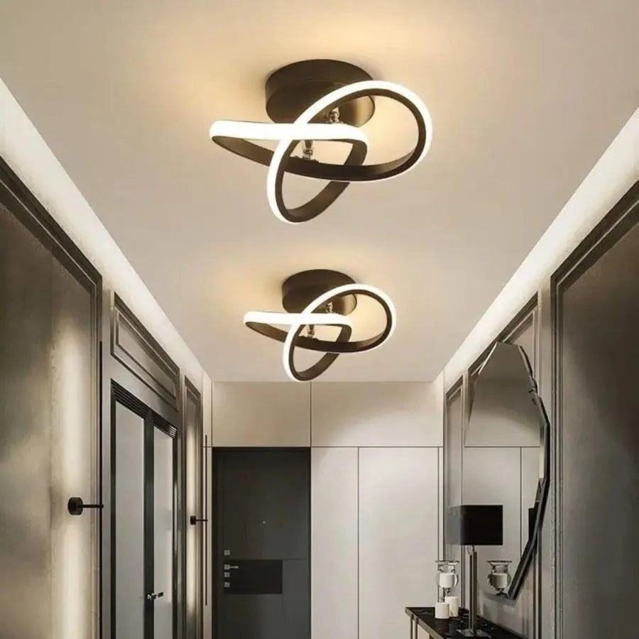 Lampadario LED VERTEX Flow 24W, Diametro 25cm, Luce Fredda/Calda/Neutra, Lampadari LED Applicati Nero Titolo predefinito Alessandro Design