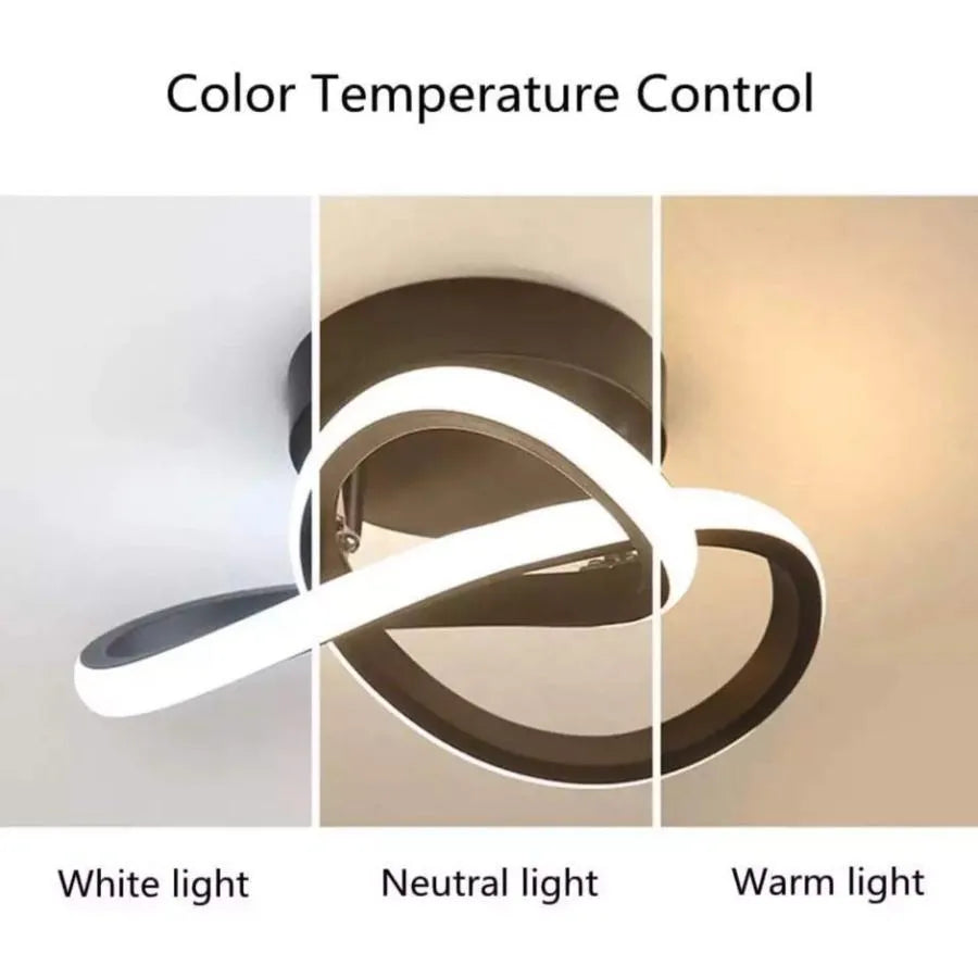 Lampadario LED VERTEX Flow 24W, Diametro 25cm, Luce Fredda/Calda/Neutra, Lampadari LED Applicati Nero Titolo predefinito Alessandro Design