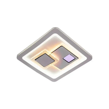Lampadario LED KEREN 33W, Quadrato, Luce Fredda/Calda/Neutra 3000K/4000K/6000K, Bianco, Metallo e Acrilico Lampadari LED Titolo predefinito Alessandro Design