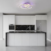 Lampadario LED con telecomando e cristallo NOVA ROTONDA RGB 42W, 2 Cerchi, Luce Fredda/Calda/Neutra, Dimmerabile, Lampadario LED Bianco con telecomando Titolo predefinito Alessandro Design