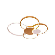 Lampadario LED con telecomando KILLIAN 74W, 6 Cerchi, Luce Fredda/Calda/Neutra, Dimmerabile, Lampadari LED Bianco Oro con Telecomando Titolo predefinito Alessandro Design