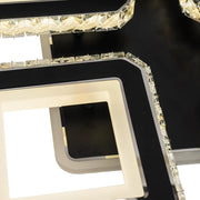 Lampadario LED con telecomando e cristallo LEILA RGB 69W, 4 Quadrati, Luce Fredda/Calda/Neutra, Dimmerabile, Nero Lampadari LED con Telecomando Titolo predefinito Alessandro Design
