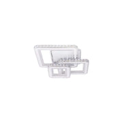 Lampadario a LED con telecomando e cristallo LEILA 87W, 3 Quadrati, Luce Fredda/Calda/Neutra, Dimmerabile, Lampadario a LED Bianco con telecomando Titolo predefinito Alessandro Design