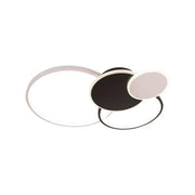Lampadario LED con telecomando KILLIAN 80W, 4 Cerchi, Luce Fredda/Calda/Neutra, Dimmerabile, Lampadari LED Bianco Nero con Telecomando Titolo predefinito Alessandro Design