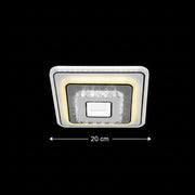 Lampadario LED in cristallo MITA 39W, 20x20cm, Quadrato, Luce Fredda/Calda/Neutra, Lampadari LED Bianchi Titolo predefinito Alessandro Design