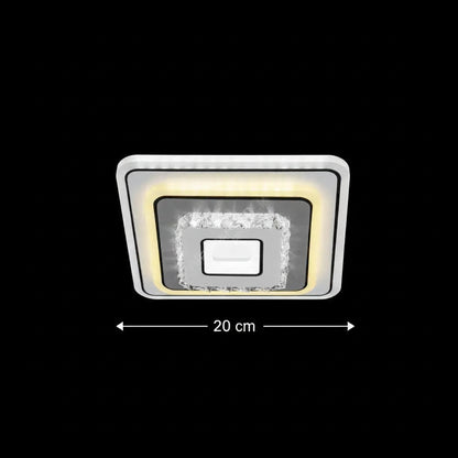 Lampadario LED in cristallo MITA 39W, 20x20cm, Quadrato, Luce Fredda/Calda/Neutra, Lampadari LED Bianchi Titolo predefinito Alessandro Design