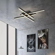 Lustra LED cu telecomanda MORA 80W, 4 Elemente, Liniara, lumina Rece/Calda/Neutra, Dimabila, Negru Lustre LED cu Telecomanda Default Title Alessandro Design