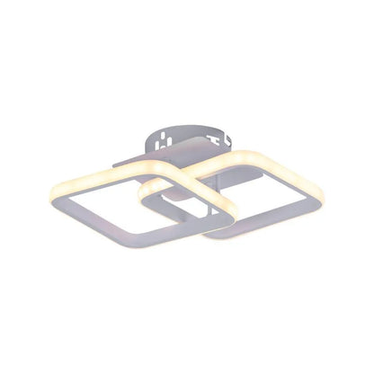 Lampadario LED LILIA 20W, 2 Quadrati, luce Fredda/Calda/Neutra, Bianco