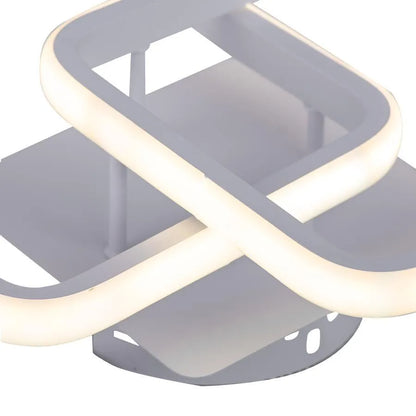 Lampadario LED LILIA 20W, 2 Quadrati, luce Fredda/Calda/Neutra, Bianco