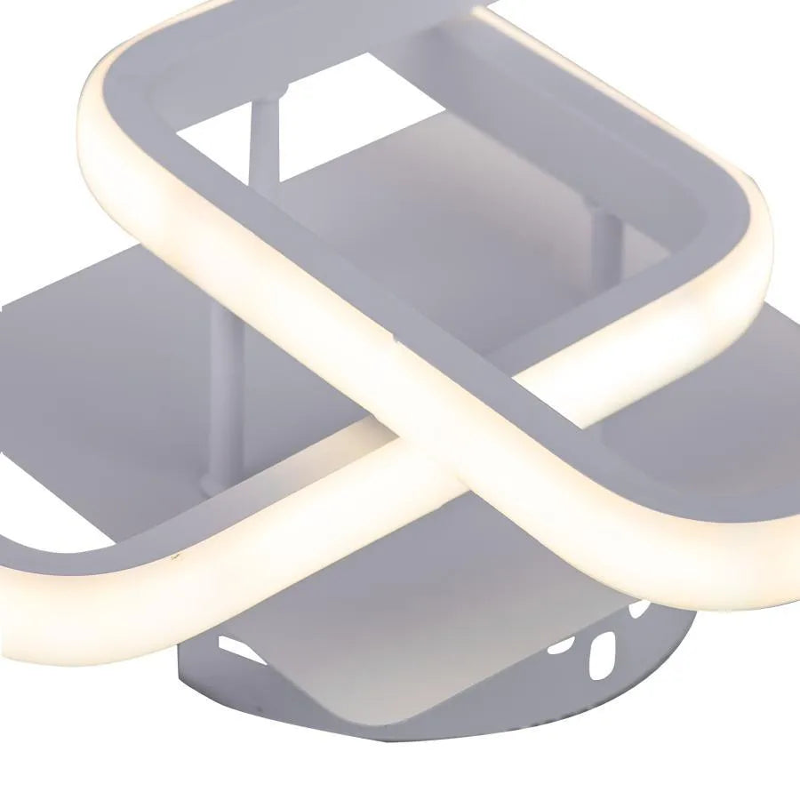Lampadario LED LILIA 20W, 2 Quadrati, luce Fredda/Calda/Neutra, Bianco