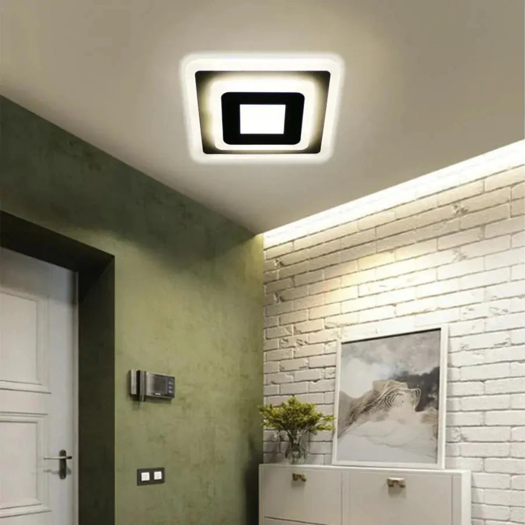 Lampadario LED MORNIKA 14W, Diametro 25cm, Quadrato, Luce Neutra, Lampadario LED Bianco Titolo predefinito Alessandro Design