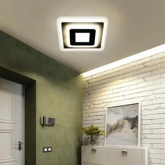 Lampadario LED MORNIKA 14W, Diametro 25cm, Quadrato, Luce Neutra, Lampadario LED Bianco Titolo predefinito Alessandro Design