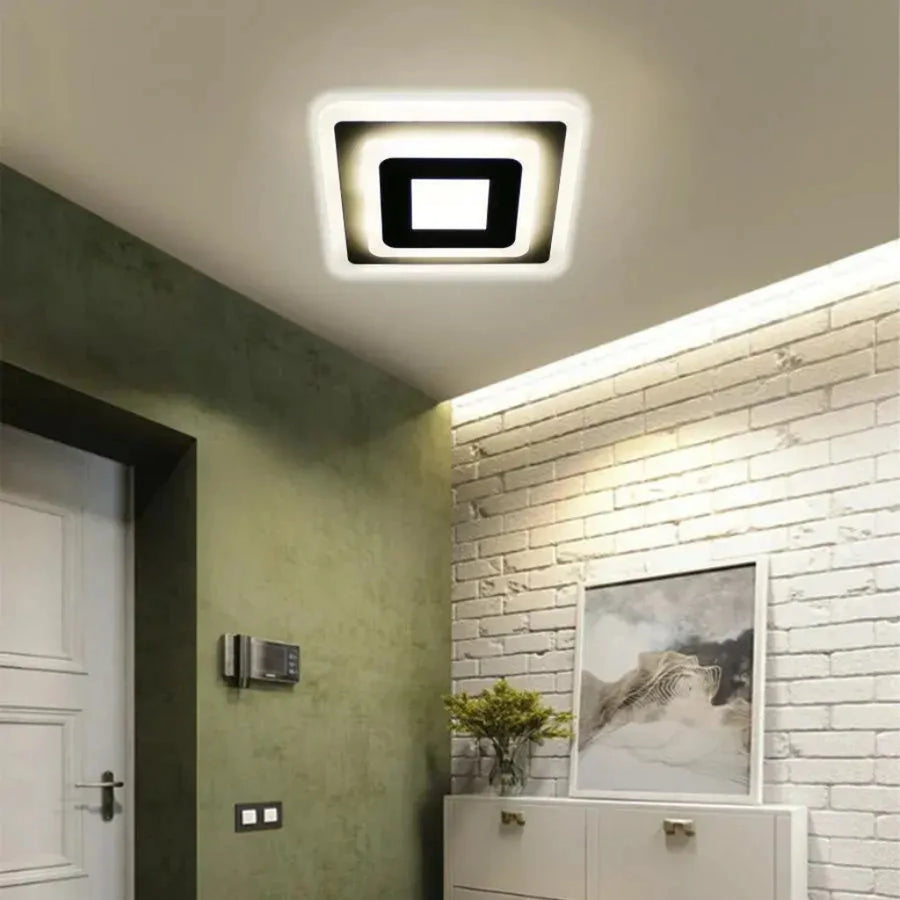 Lampadario LED MORNIKA 14W, Diametro 25cm, Quadrato, Luce Neutra, Lampadario LED Bianco Titolo predefinito Alessandro Design