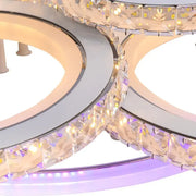 Lampadario LED con telecomando e cristallo NOVA ROTONDA RGB 145W, 6 Cerchi, Luce Fredda/Calda/Neutra, Dimmerabile, Lampadari LED Cristallo Bianco Titolo predefinito Alessandro Design