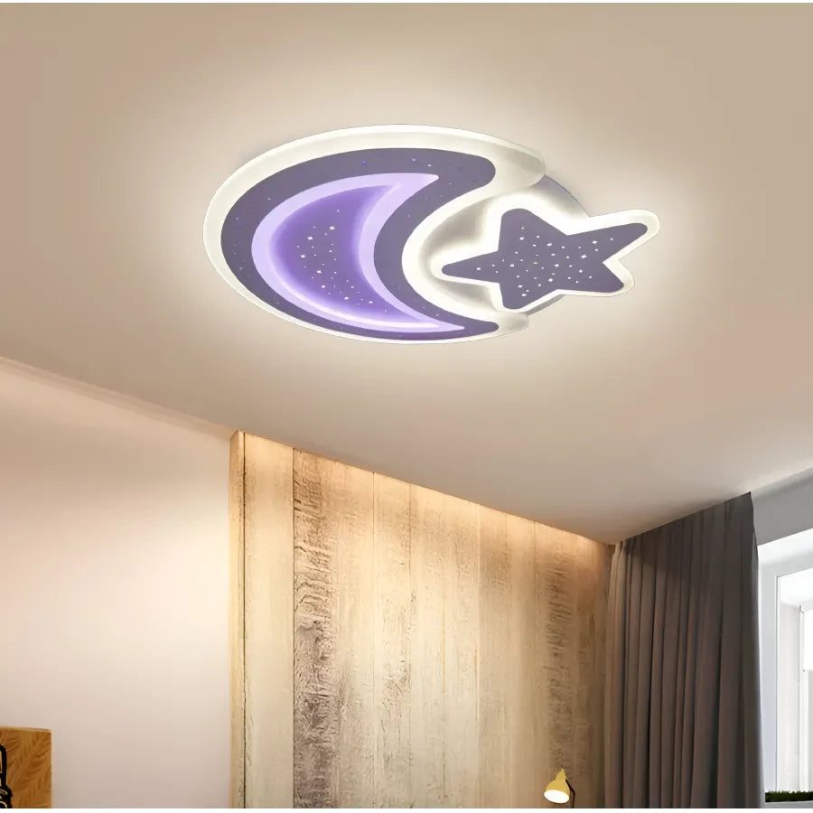 Lampadario a LED con telecomando CORALIA 90W, Luna e Stella, Luce Fredda/Calda/Neutra Lampadari a LED Bianchi Dimmerabili con telecomando Titolo predefinito Alessandro Design