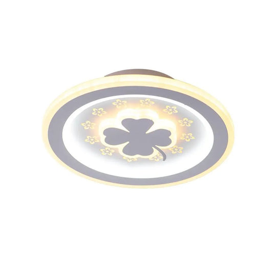 CLOVER LED RGB PINK 24W Lampadario, Luce Fredda/Calda/Neutra, Bianco Titolo predefinito Alessandro Design