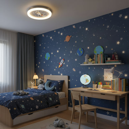 Lampadario LED ROCKET 49W, Diametro 49cm, Luce Fredda/Calda/Neutra, Bianco Blu