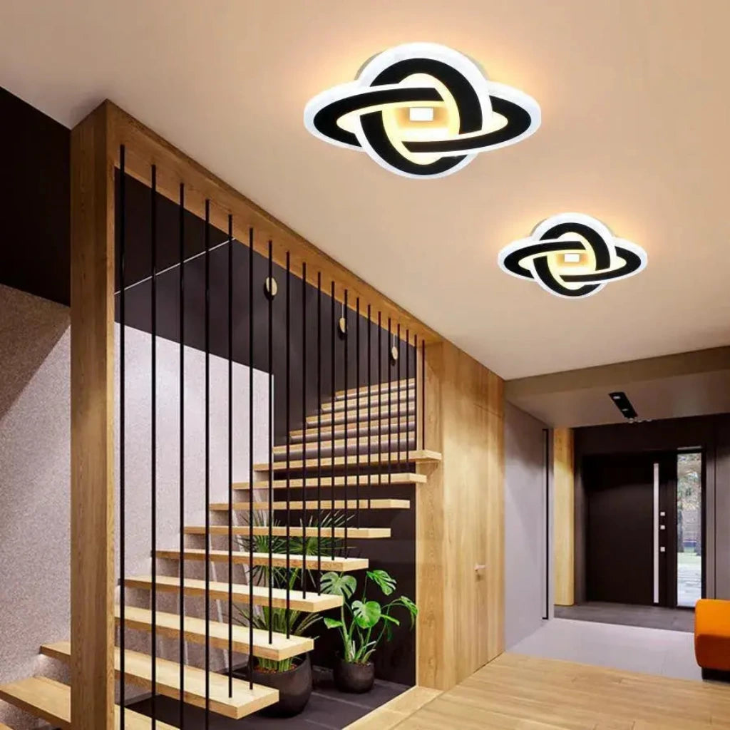 Lampadario LED CRINELLA 44W, Diametro 23cm, Luce Fredda/Calda/Neutra 3000K/4000K/6000K, Lampadari LED in Nero, Metallo e Acrilico Titolo predefinito Alessandro Design