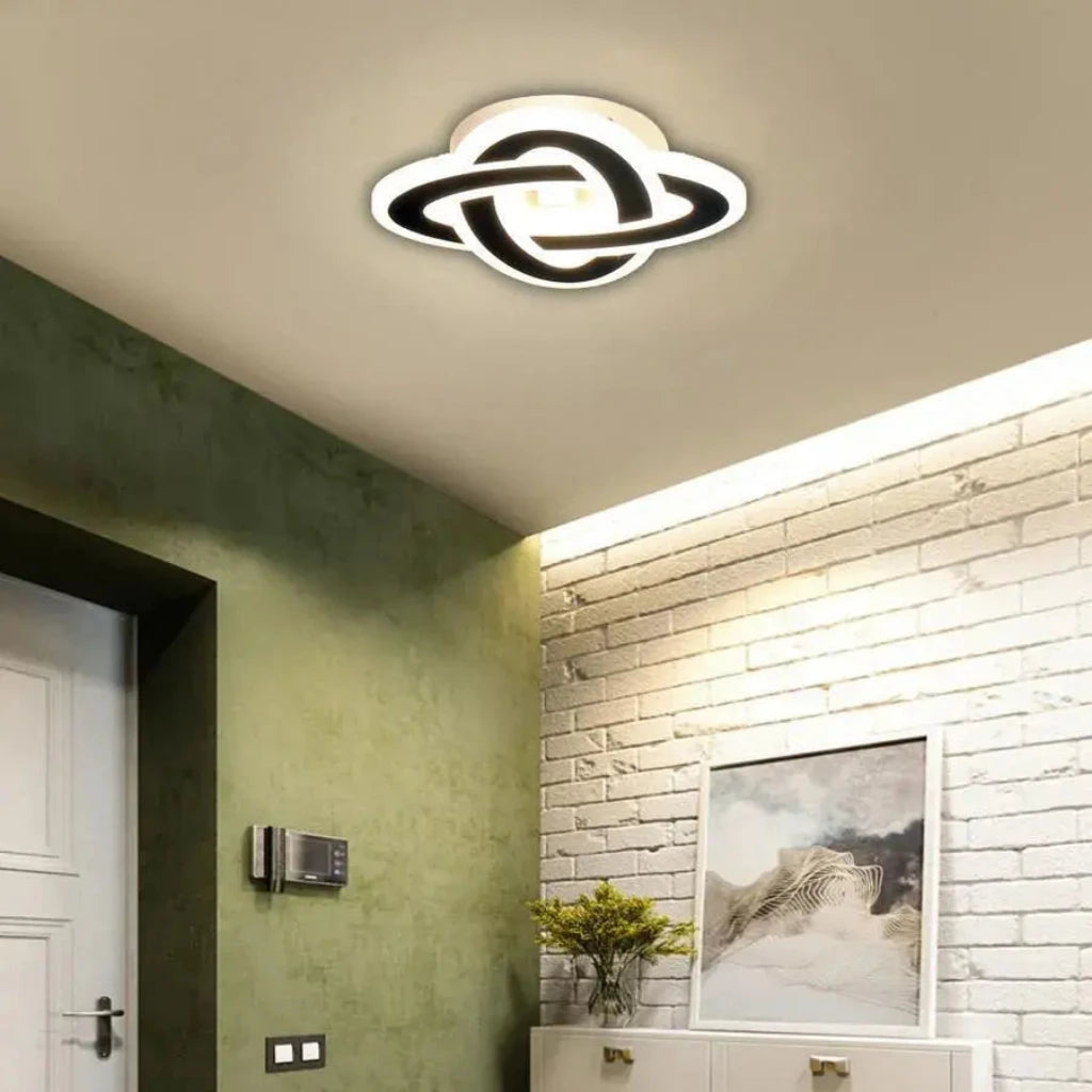 Lampadario LED CRINELLA 44W, Diametro 23cm, Luce Fredda/Calda/Neutra 3000K/4000K/6000K, Lampadari LED in Nero, Metallo e Acrilico Titolo predefinito Alessandro Design
